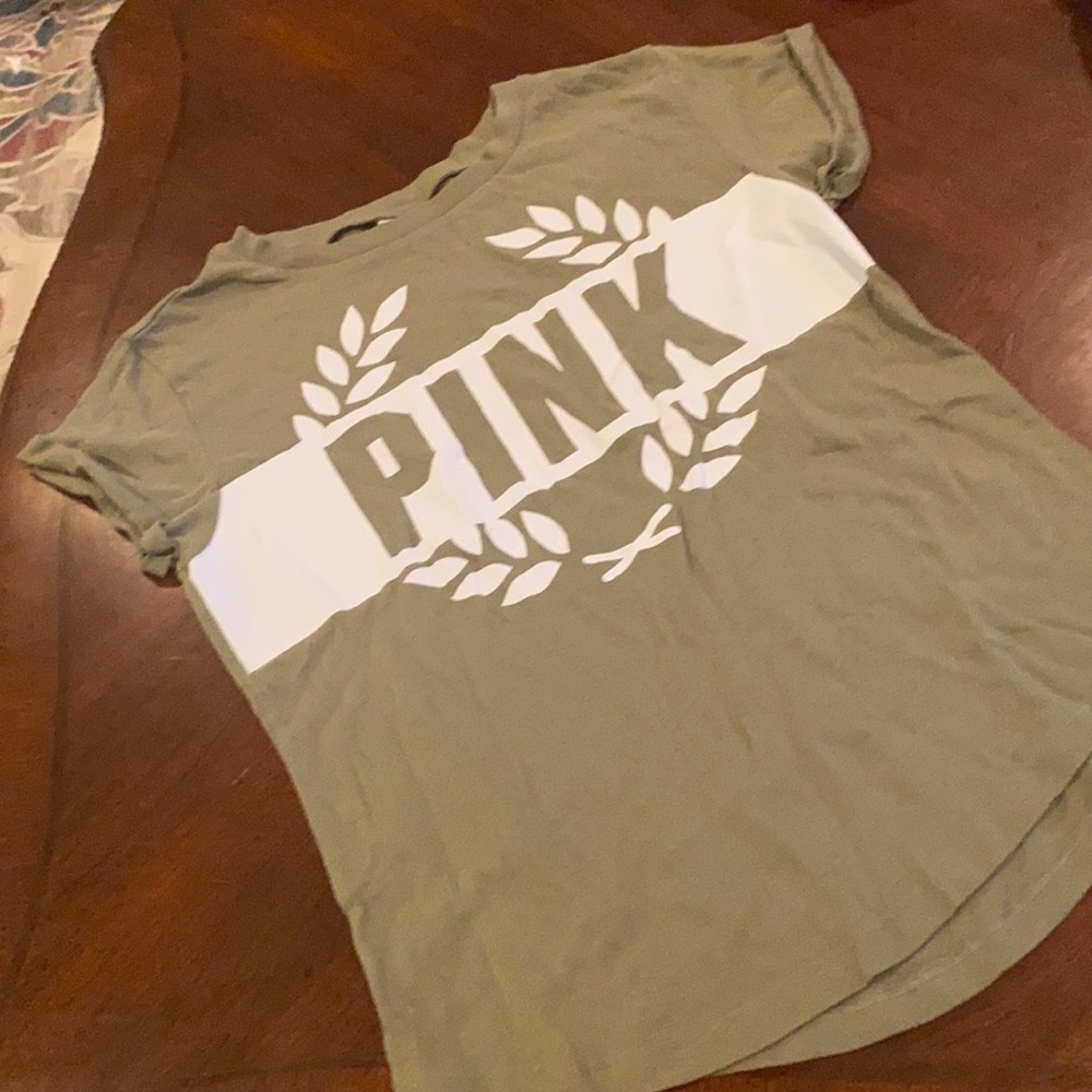 Pink cuffed sleeve tee